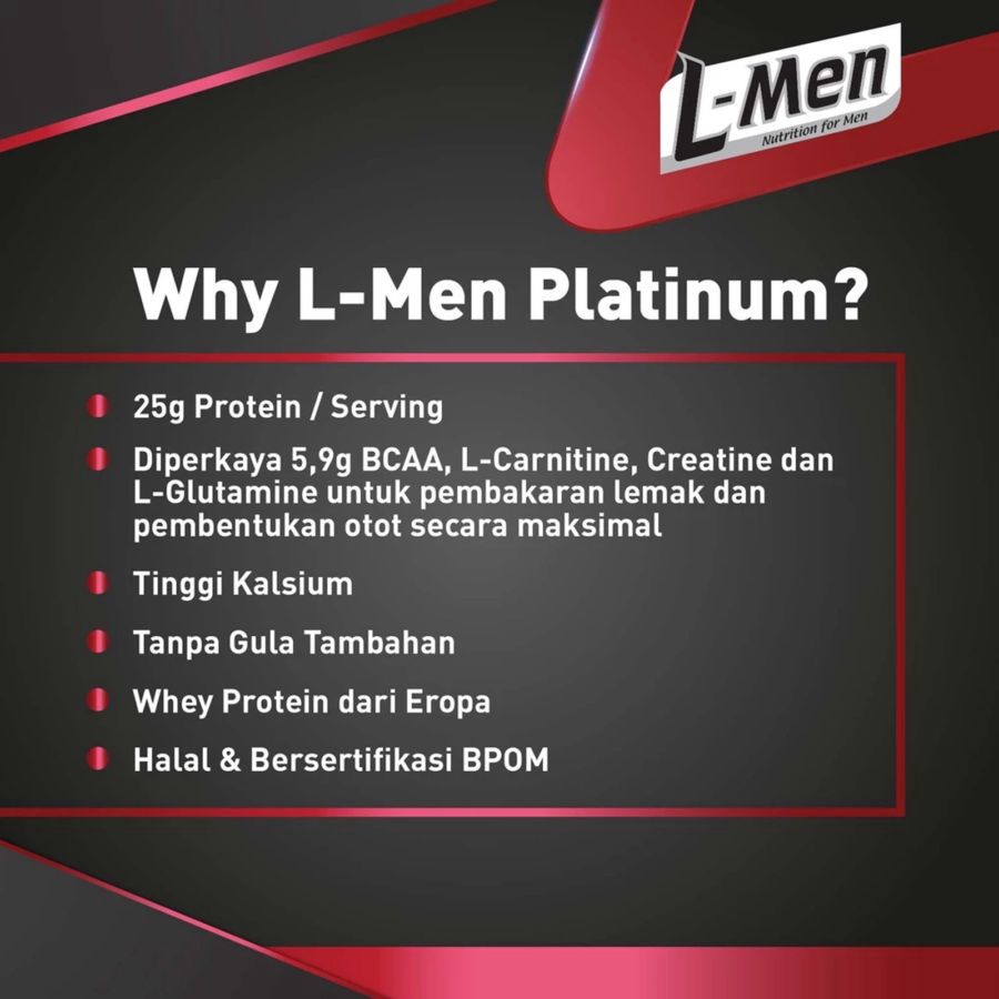 L-Men Platinum Choco Latte Whey Protein 6 sachets x33.5gr 231gram