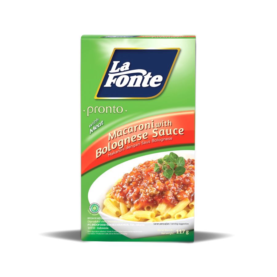 La Fonte Macaroni Saus Bolognese Pasta 117gram