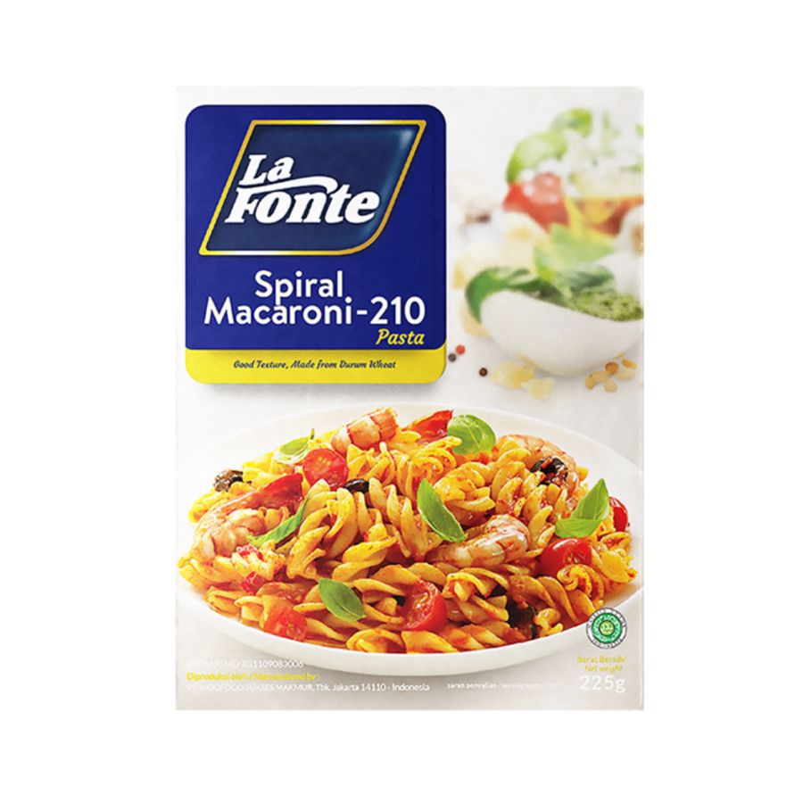La Fonte Spriral Makaroni Pasta 225gram