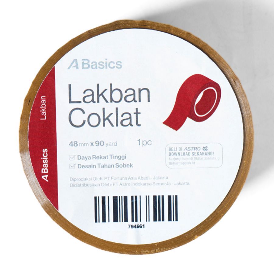 Lakban Coklat 48mm x 90 yard A Basics 1pcs