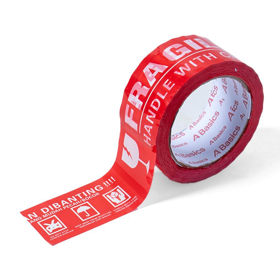 Lakban Fragile 48mm x 90 yard A Basics 1pcs