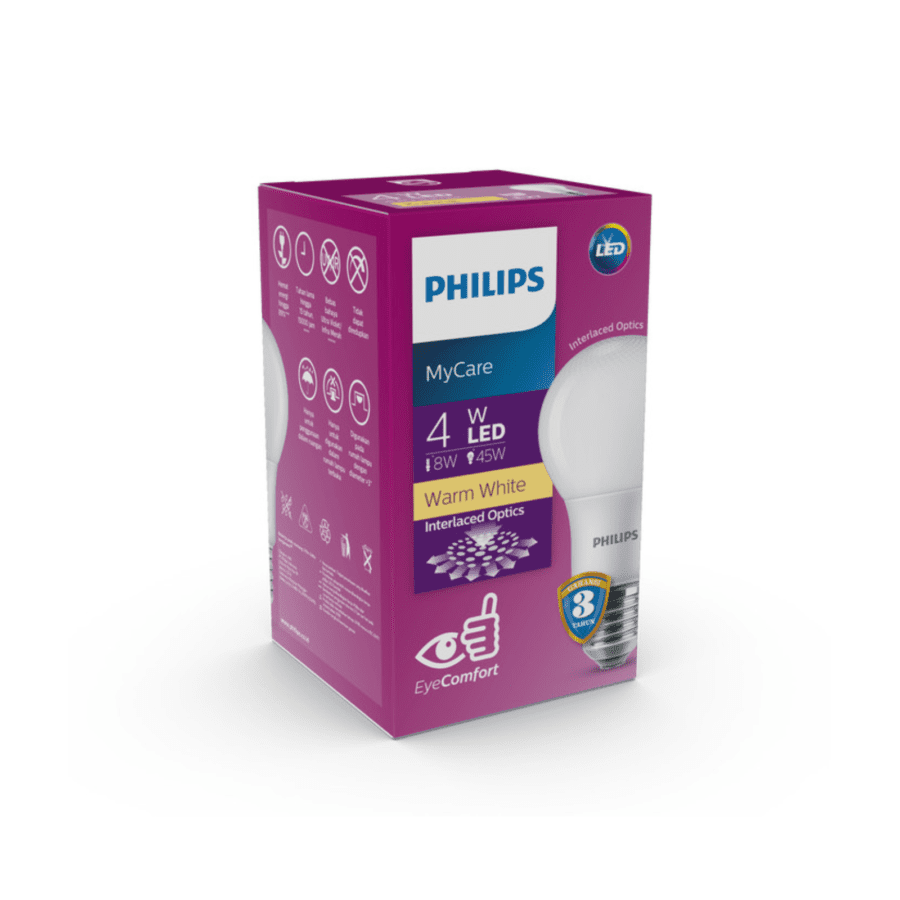 Philips MyCare 4W Warm White Lampu LED 1pcs