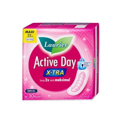 Laurier Active Day X-Tra Maxi Non Wing 22cm Pembalut Kewanitaan