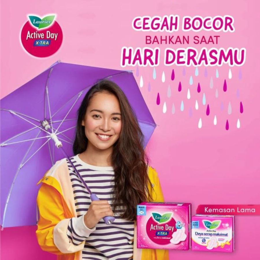 Laurier Active Day X-tra Maxi Wing 22 cm Pembalut Kewanitaan 30pads