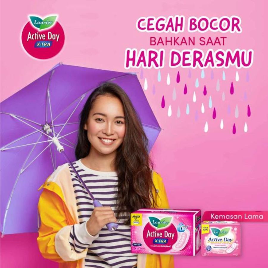 Laurier Active Day X-tra Maxi Non Wing 22 cm Pembalut Kewanitaan 20pads