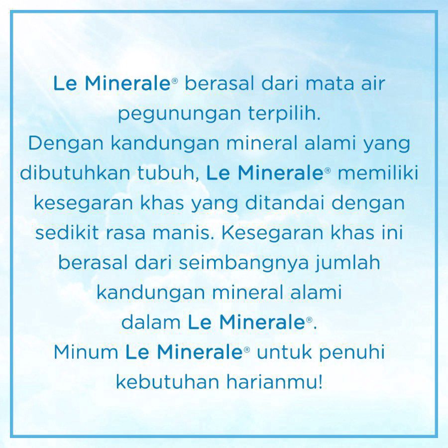 Le Minerale Air Mineral Botol 600ml