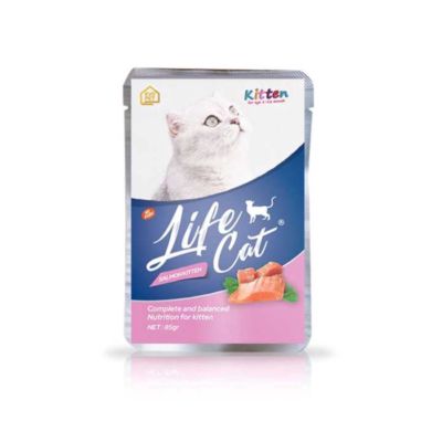 Life Cat Salmon Kitten Makanan Kucing Basah Pouch
