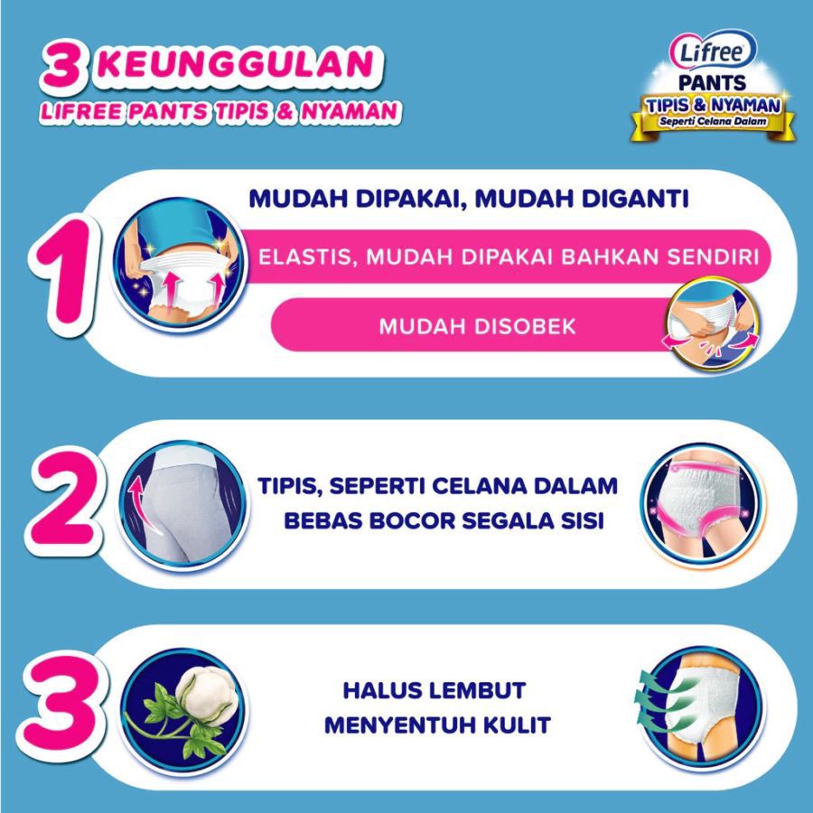 Lifree Celana Tipis L 4 1pack