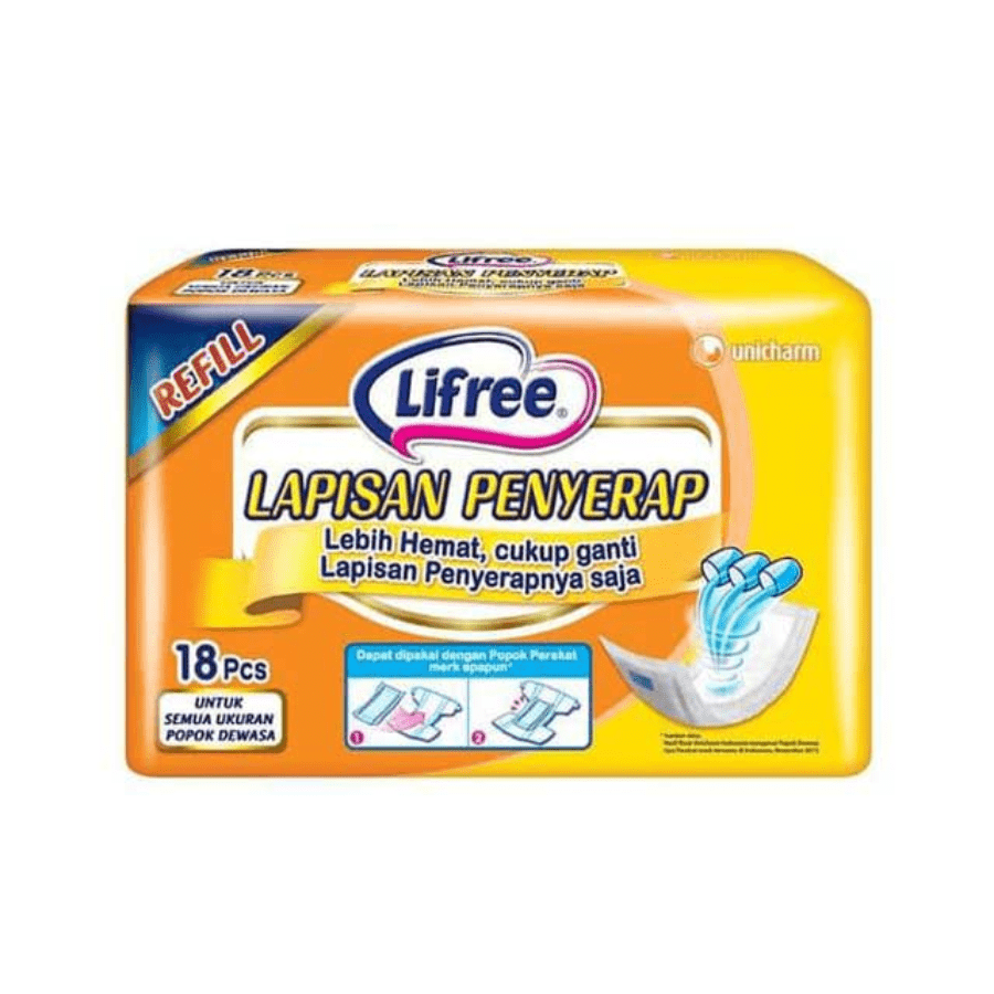 Lifree Pad Penghemat Popok Refill 18pcs