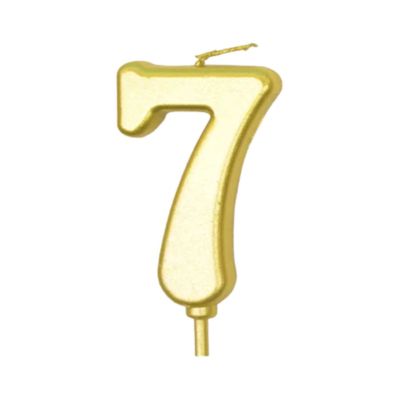 Lilin Ulang Tahun Gold Angka 7
