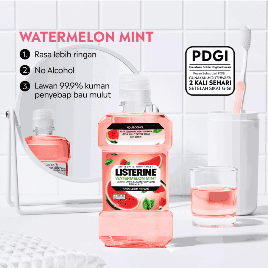 Listerine Watermelon Mint Mouthwash 500ml