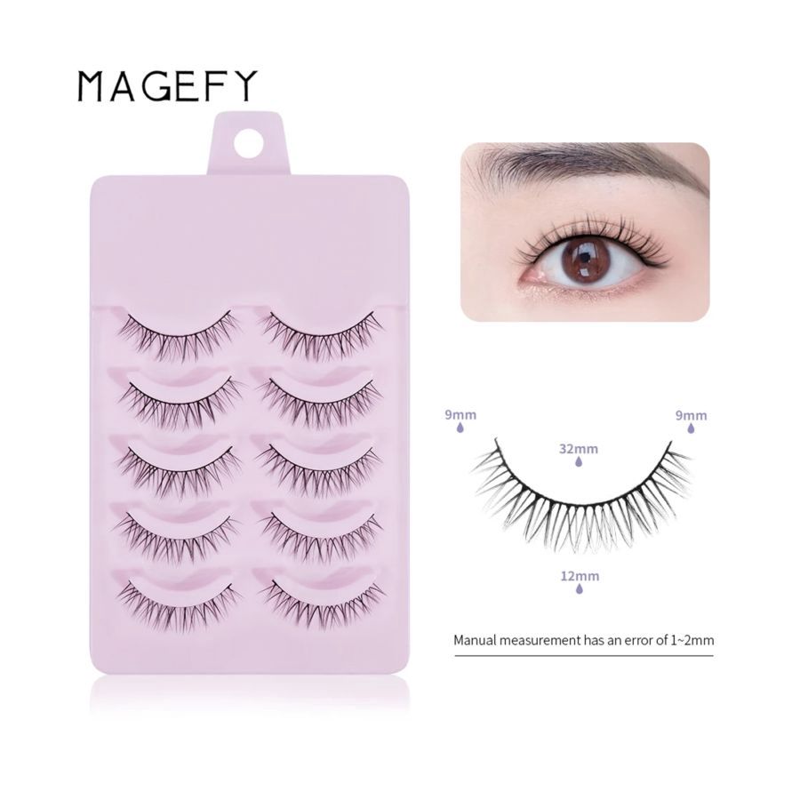 MAANGE 5 Pairs of Natural 3D False Eyelashes Bulu Mata Palsu 1464 A06 100gram