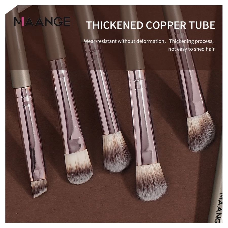 MAANGE 9pcs Makeup Brush Set Champagne 1pack