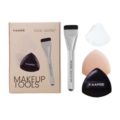 MAANGE Complexion Makeup Tools Set Silver