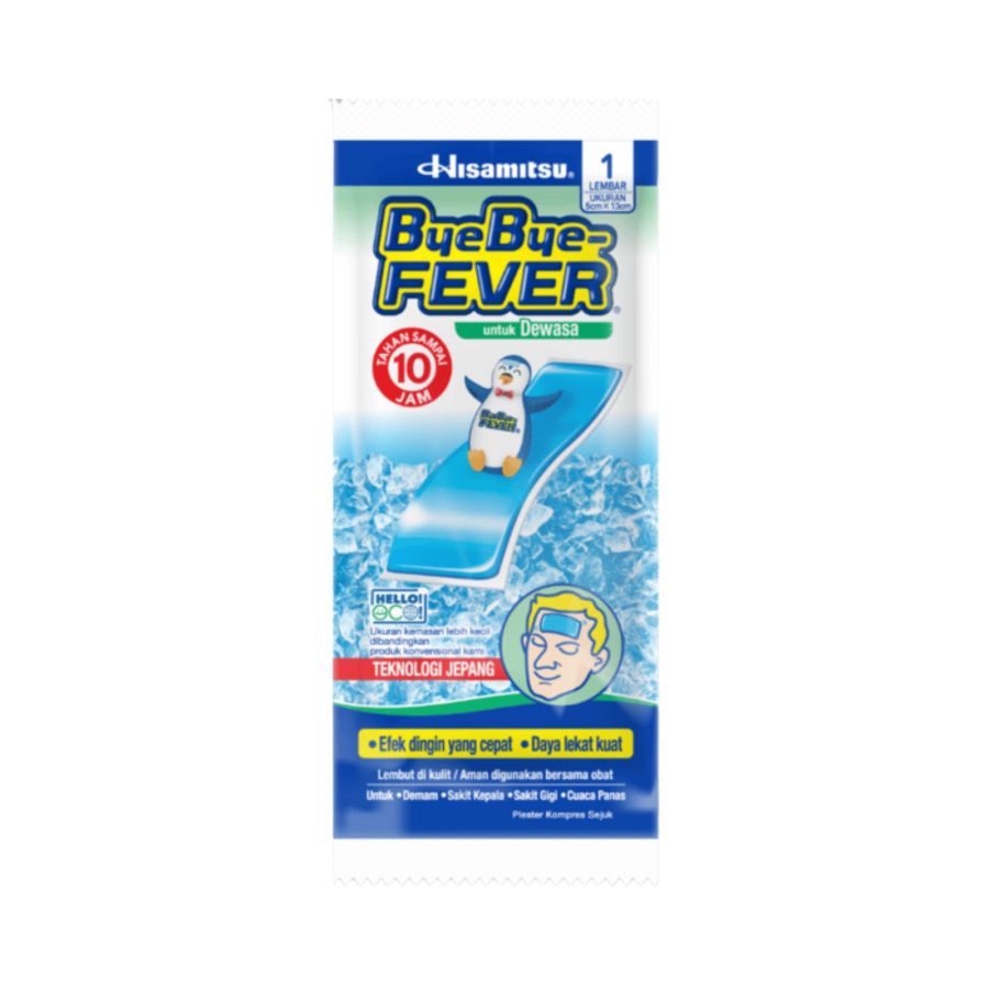 Hisamitsu Bye Bye Fever Plester Kompres Demam Dewasa 1sheets