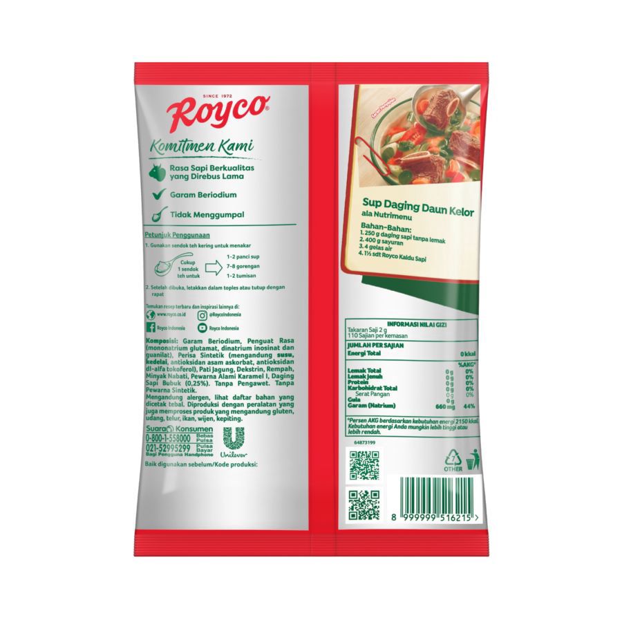 Royco Bumbu Kaldu Rasa Sapi 220gram