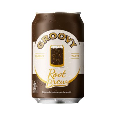 Groovy Root Brew Minuman Soda Can