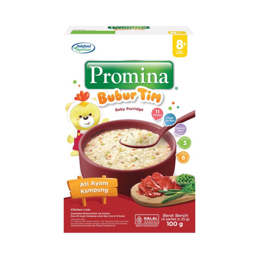 Promina Bubur Tim Ati Ayam Kampung MPASI 8+ 100gram