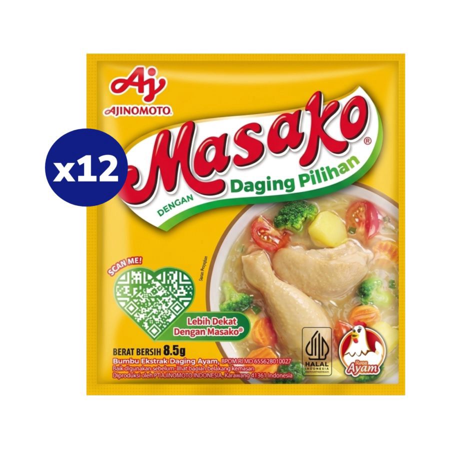 Masako Bumbu Ekstrak Daging Ayam 8.5g 12pcs