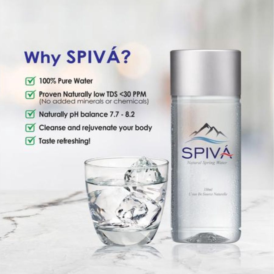 Spiva Natural Spring Mineral Water Dus 330ml 24pcs