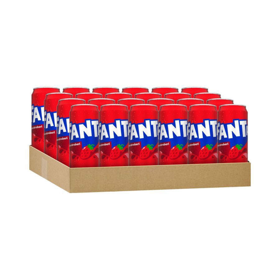 Fanta Strawberry Minuman Soda Can Dus 24pcs x 330ml 1dus