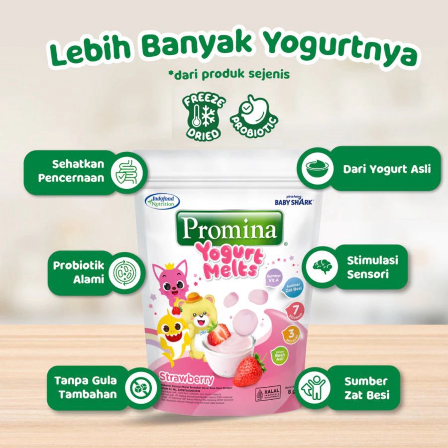 Promina Yogurt Melts Strawberry Snack Anak 1+ Tahun