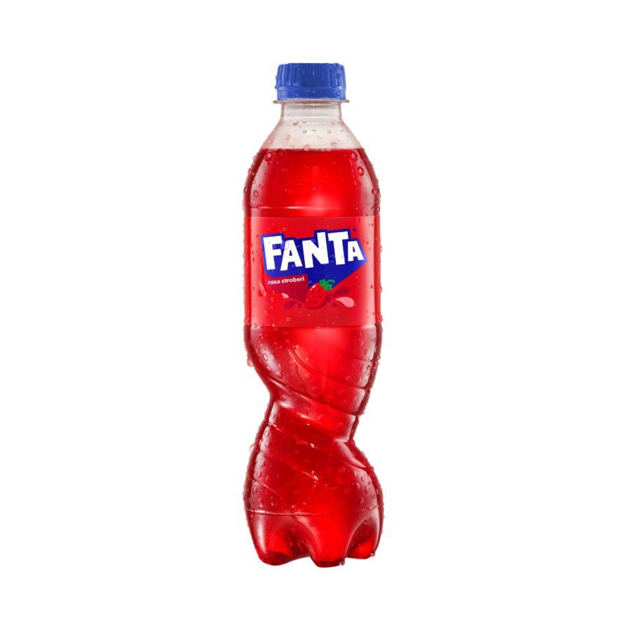 Fanta Strawberry Minuman Soda Botol 390ml