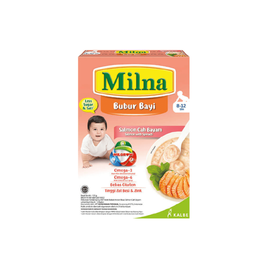 Milna Bubur Bayi 8+ Bulan Salmon Bayam 100gram