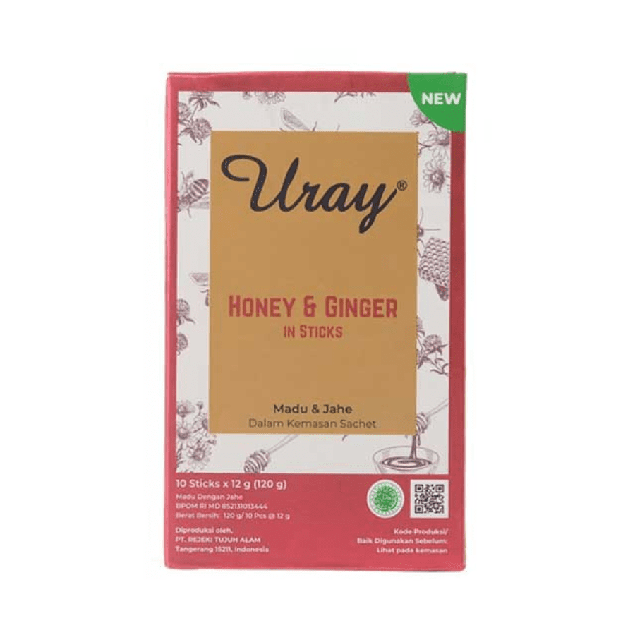 Uray Madu & Jahe Madu Sachet 10 sticks x 12 gram 1box