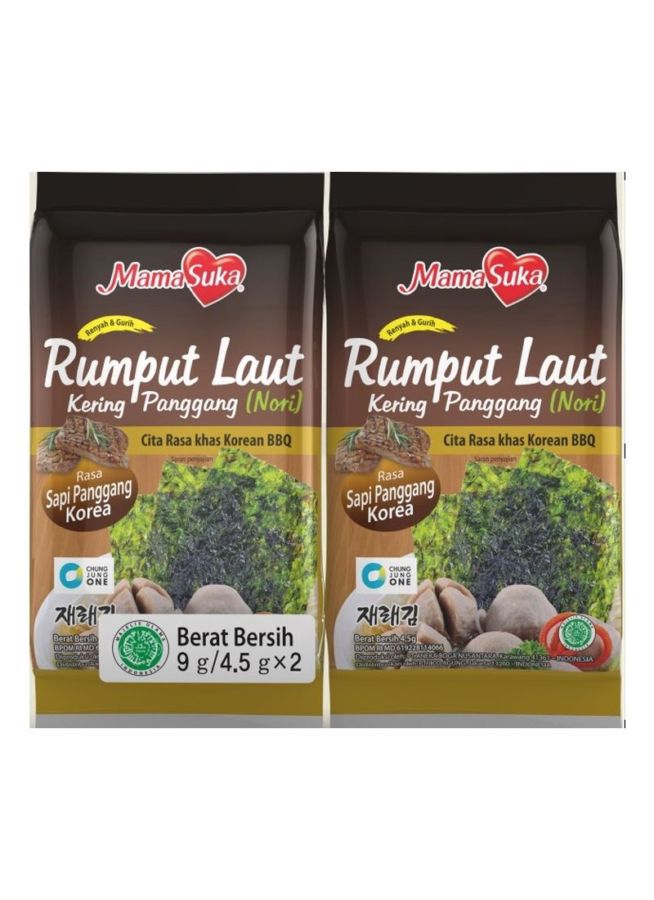 Mamasuka Rumput Laut Kering Panggang Nori Sapi Panggang Korea 4.5gr 2pcs