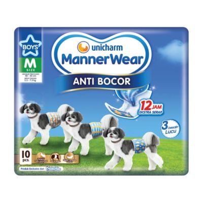 Unicharm MannerWear Boys Popok Anjing M10
