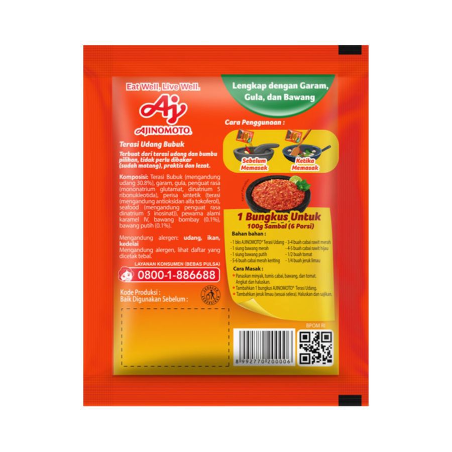 Ajinomoto Bumbu Terasi Udang Bubuk Berbumbu 6gr 10pcs