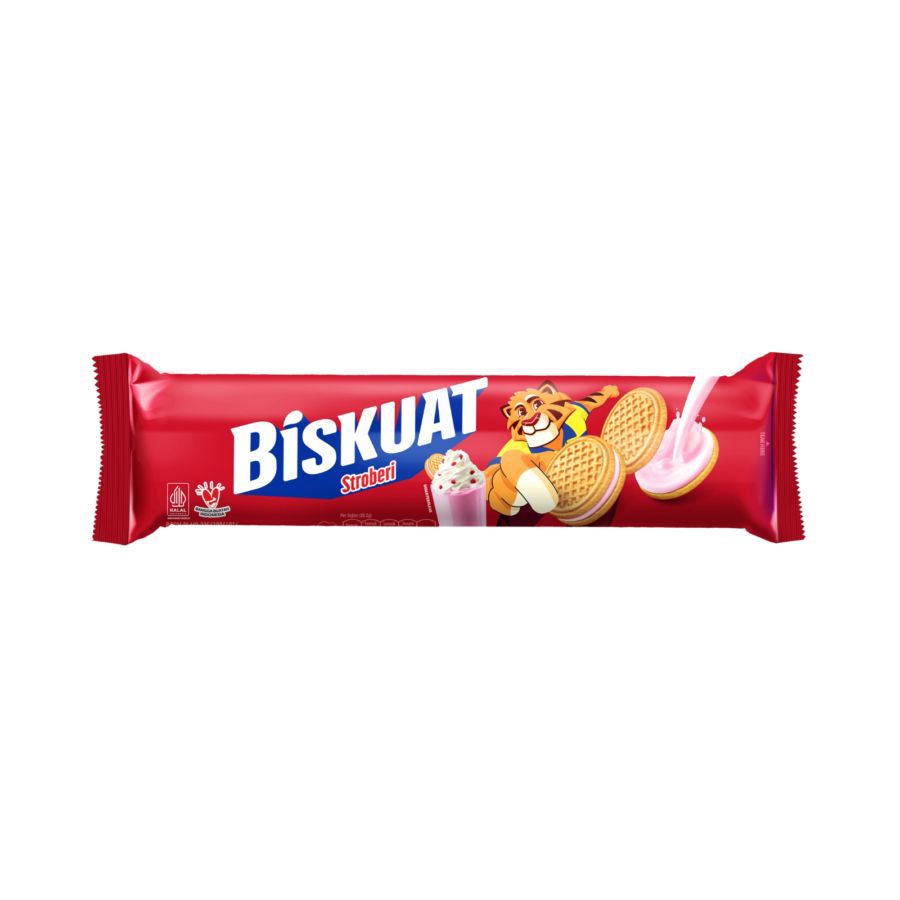 Biskuat Sandwich Krim Rasa Stroberi 105gram