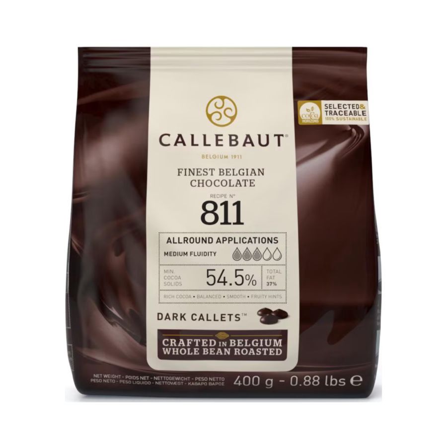 Callebaut Dark Well Bitter 811 54.5% Couverture Chocolate Cooking 400gram