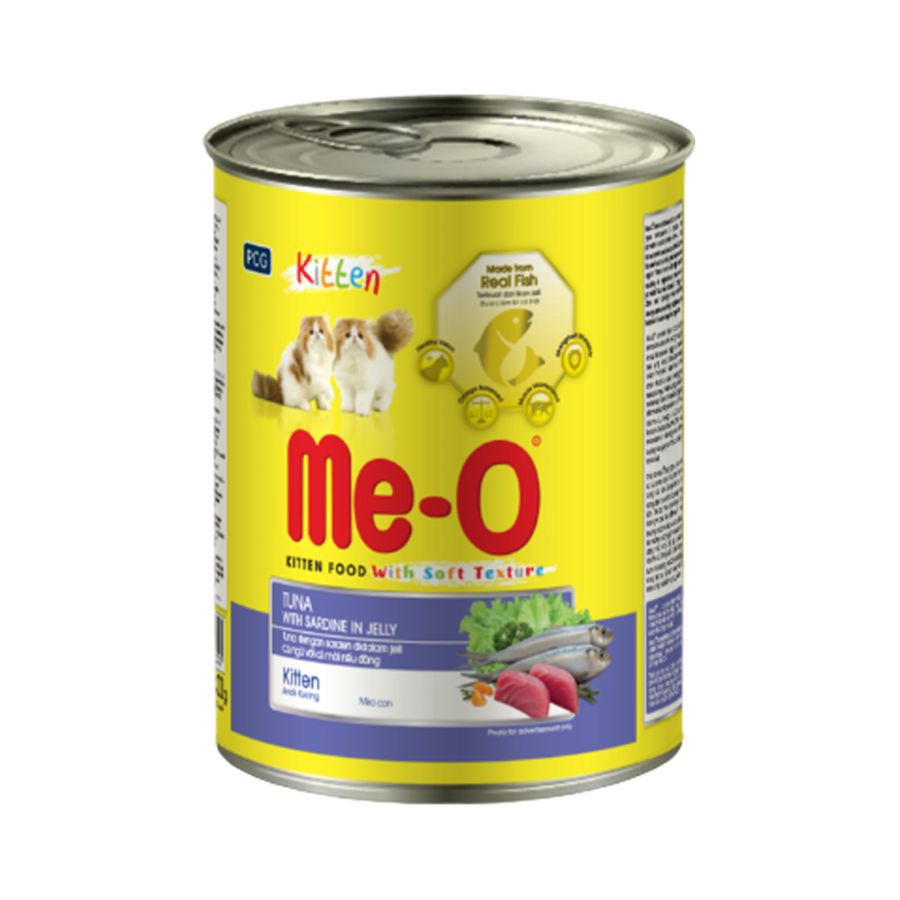 Me-O Tuna & Sardine Kitten Makanan Kucing Basah Kaleng 400gram