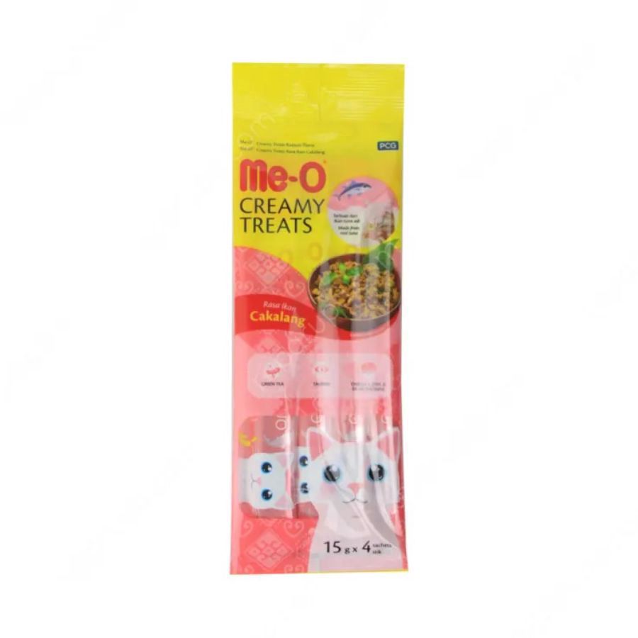 Me-O Creamy Treats Cakalang Snack Kucing 4 sticks x 15 gram 1pack