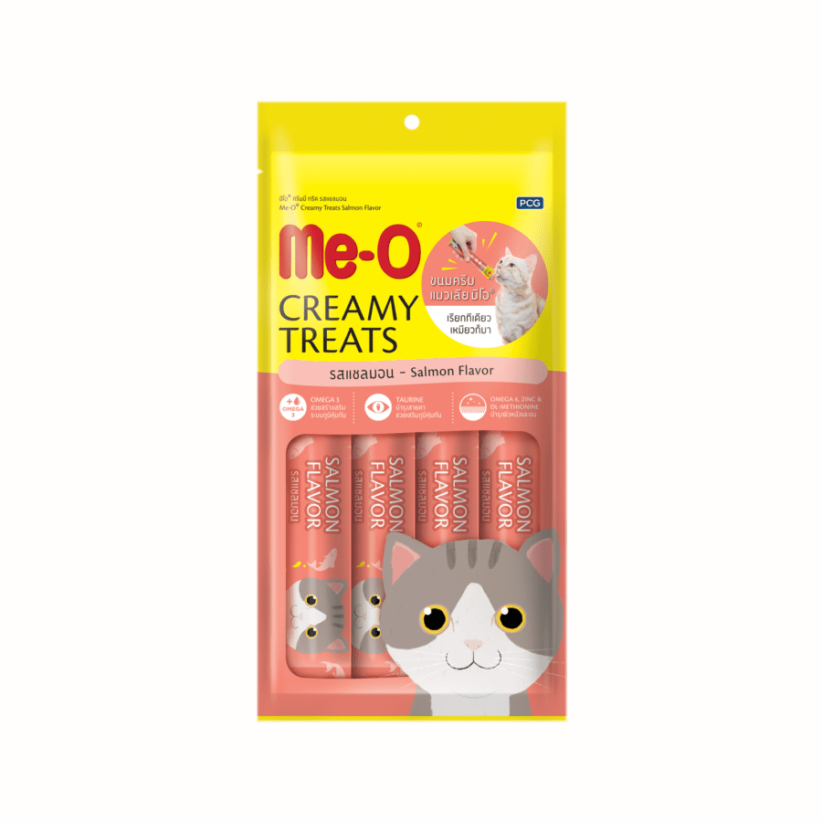 Me-O Creamy Treats Salmon Snacks Kucing 60gram