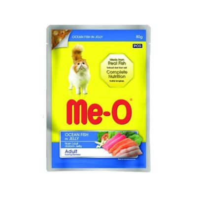 Me-O Ocean Fish in Jelly Adult Makanan Kucing Pouch
