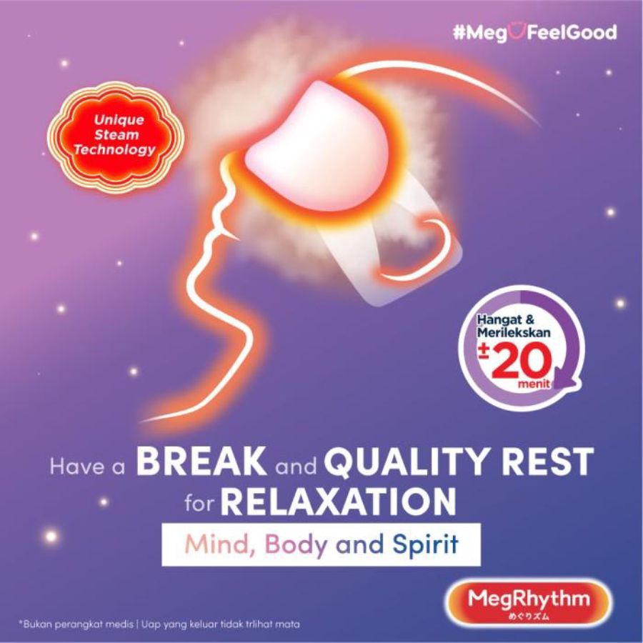 Megrhythm Steam Eye Mask Lavender Scent 1 pc 20gram