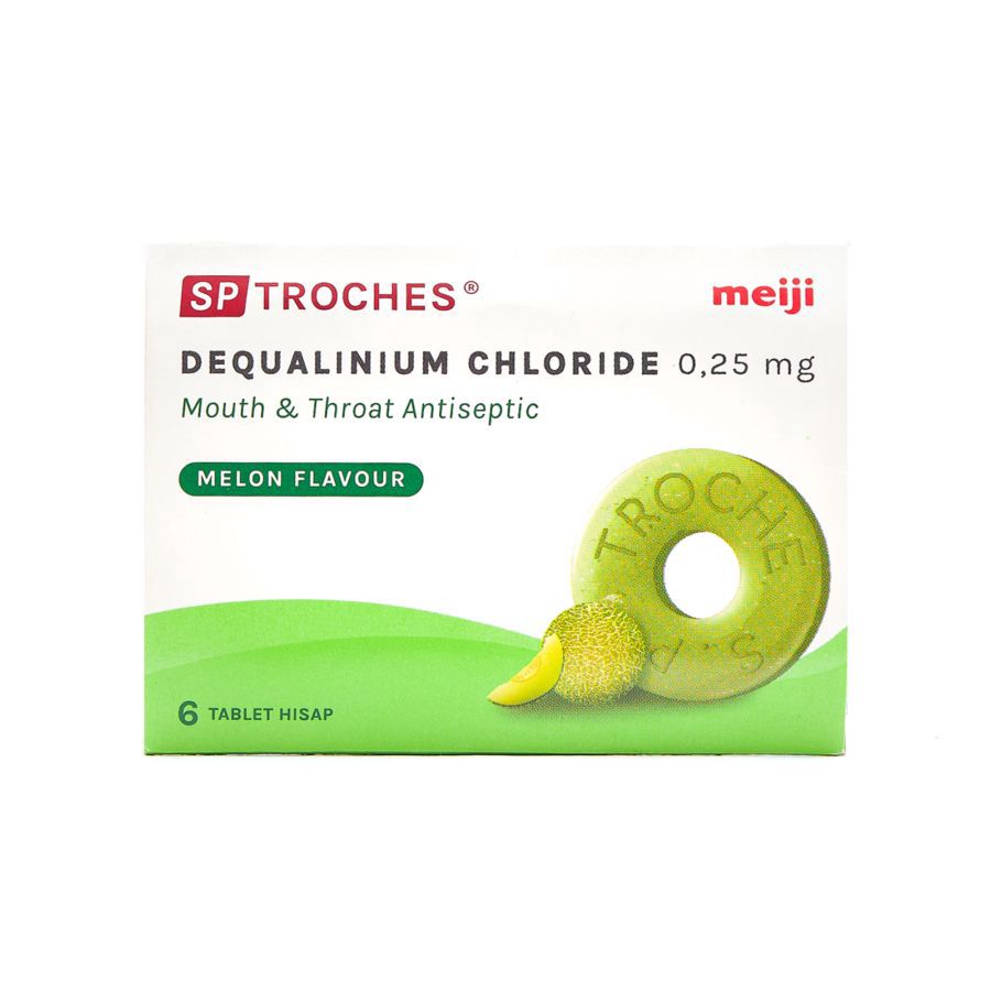 SP Troches Meiji Melon Permen Hisap Pereda Sakit Tenggorokan 6tablet
