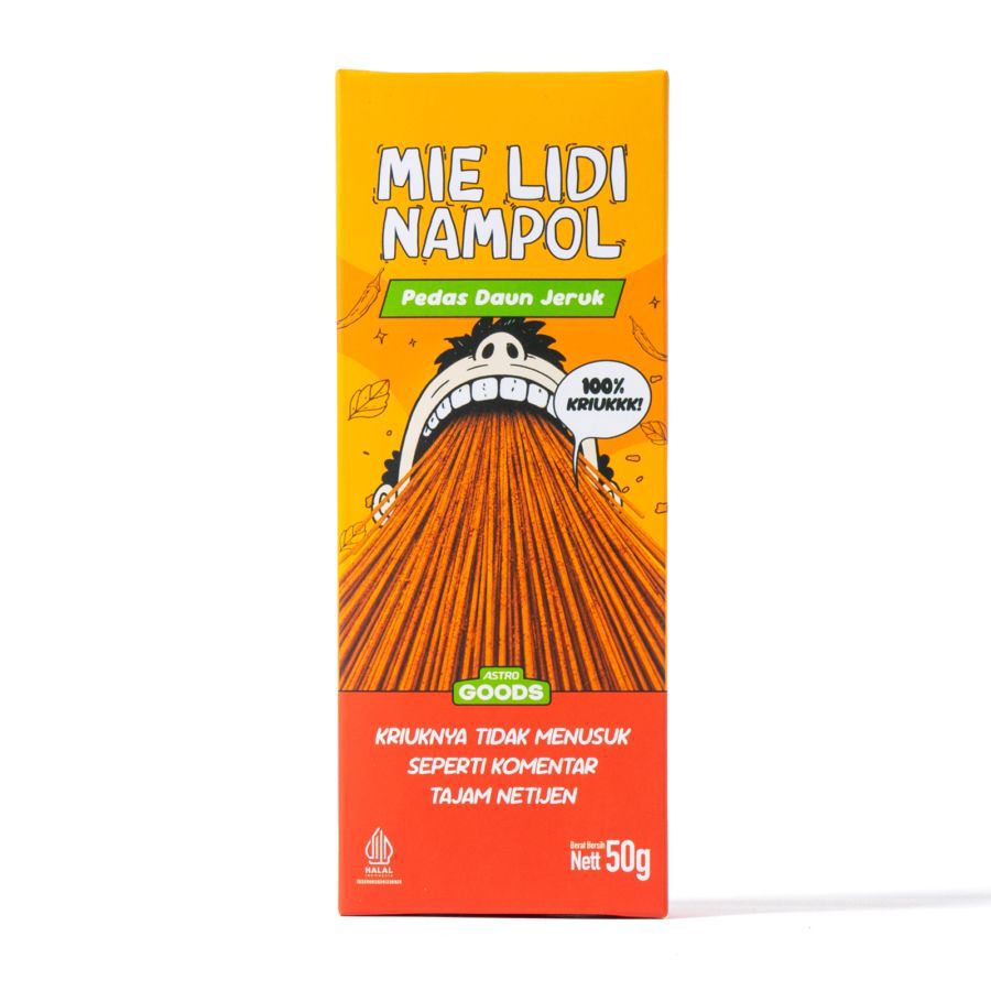 Mie Lidi Nampol Pedas Daun Jeruk Astro Goods 50gram