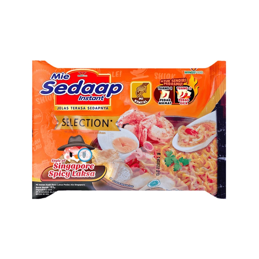 Mie Sedaap Selection Singapore Spicy Laksa Mie Instan 83gram