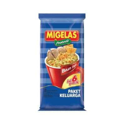 Migelas Baso Sapi Paket Keluarga Mie Instan 6x26gr