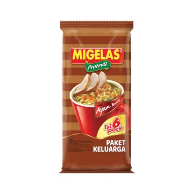 Migelas Kuah Ayam Bawang Paket Keluarga Mie Instan 6x30gr