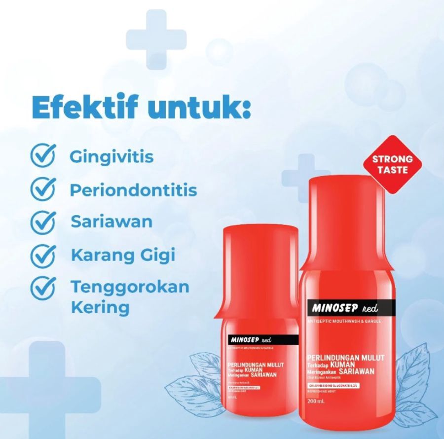 Minosep Red Antiseptic Mouthwash 60ml