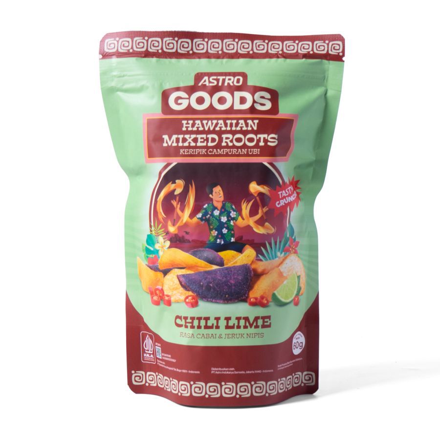 Hawaiian Mixed Roots Keripik Campuran Ubi Chili Lime Astro Goods 60gram