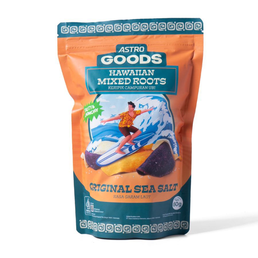 Hawaiian Mixed Roots Keripik Campuran Ubi Original Sea Salt Astro Goods 60gram