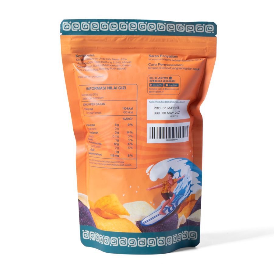 Hawaiian Mixed Roots Keripik Campuran Ubi Original Sea Salt Astro Goods 60gram