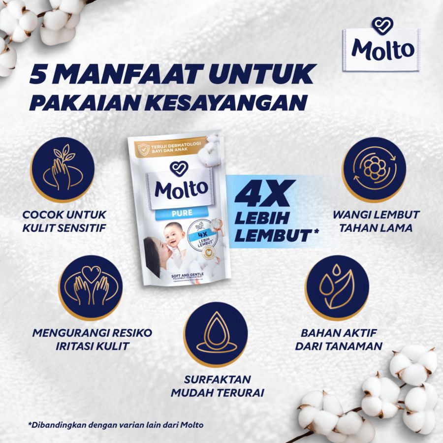 Molto Pure Pelembut Pakaian 550ml