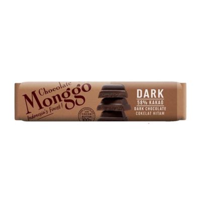Monggo Dark Chocolate 58% of Cocoa Bar